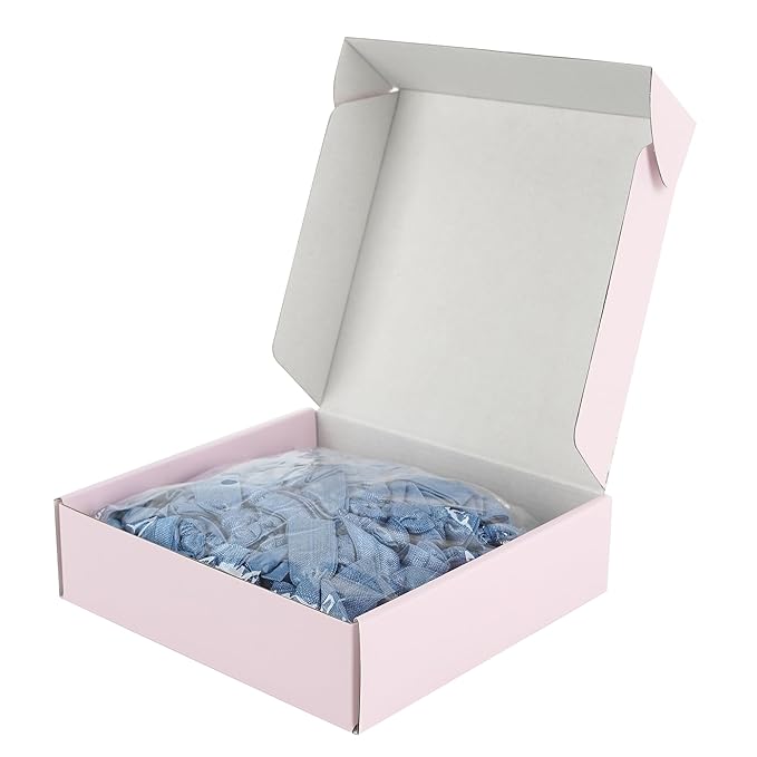 MEEDEE 100 Pack Smoke Blue Hair Ties For Women Blue No Crease Knotted Hair Ties Soft No Damage Elastic Hair Ribbon Ouchless Yoga Elastic Bracelets