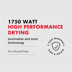 Solano Moda Fast Drying 2-Speed Ionic Hair Dryer | 1750 Watt + Internal Silencer + Far Infrared Heat| Smoothing Without Sacrificing Body or Bounce | Italian-Made