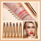 2 in 1 Multifunctional Makeup Pen, Contour Blush Highlighter, Pearl Fine Shine, Matte Natural Brighten Face Makeup (3, 1)
