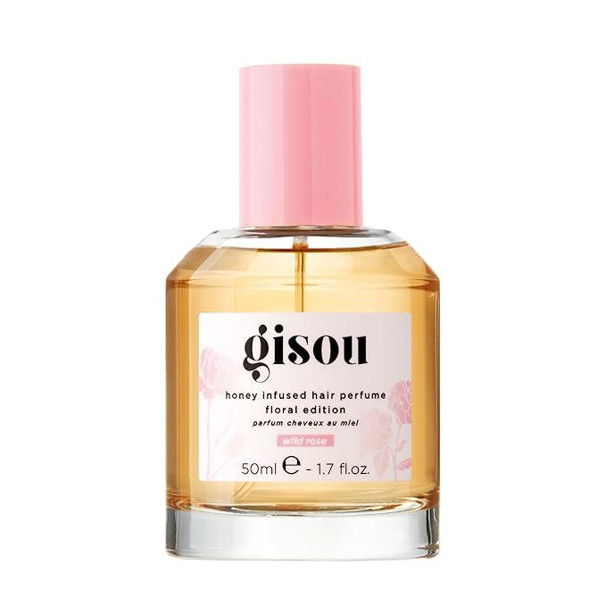 Gisou Honey Infused Hair Perfume, A Delicate Hair Fragrance with Sweet Notes of Honey, Nourishing and Hydrating Hair Shine Spray (1.7 fl oz) (Wild Rose)