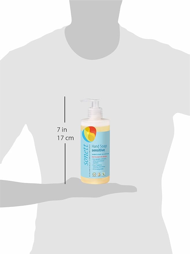 Sonett Organic Hand Soap Sensitive Liquid Body Care Suitable For Hands, Face And Body (1 Count) Certified Organically Grown
