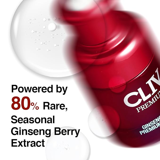 CLIV Ginseng Berry Premium Ampoule, Nourishing Facial Ampoule for Dry and Tired Skin, Healthy and Dewy Skin, Authentic Korean Skincare (Special Kit)