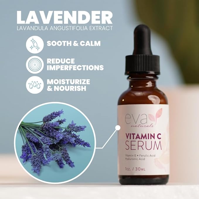 Eva Naturals Facelift in a Bottle Serum Set – Vitamin C, Retinol & Eye Gel for Face & Eyelid – Firming Wrinkle Moisturizer Kit – Dark Circle, Eye Bag & Neck Care – Anti Wrinkle Skin Care for Women