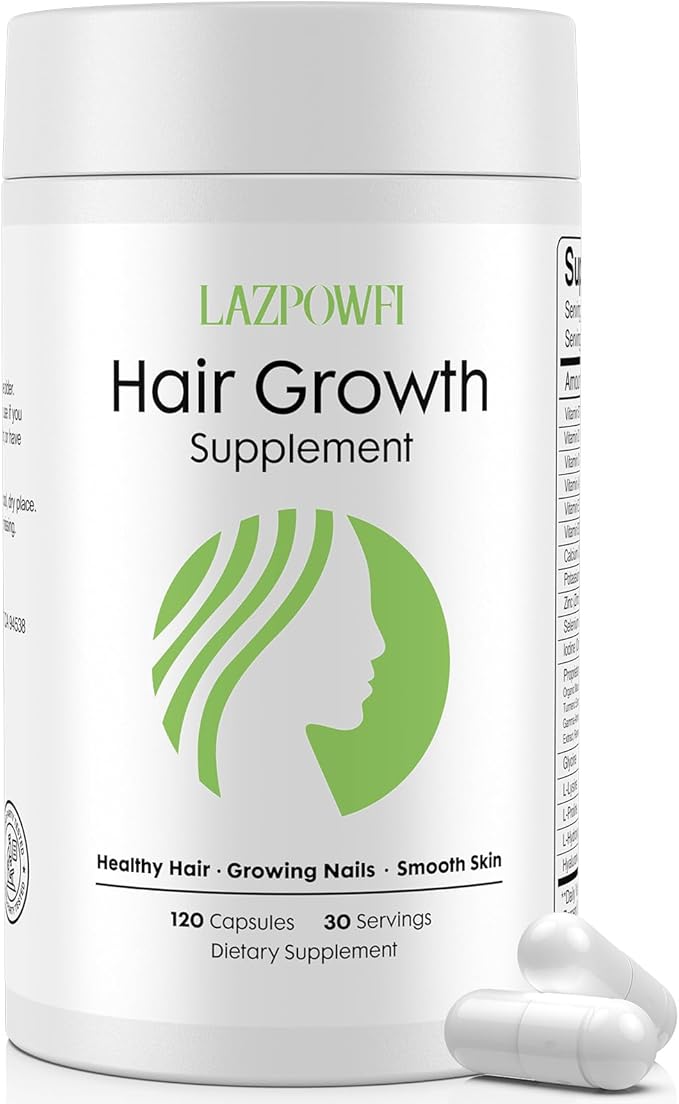 Hair Growth Supplement, Biotin 10000mcg, 32-in-1 with Vitamin A, B3, C, Magnesium, Calcium, Hair Growth Products, Supports Hair & Nails Natural Growth Vitamins, for Women & Men - 30 Servings