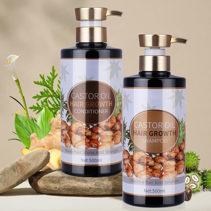 Silvercell Castor Oil Conditioner Hair Growth Conditioner Moisturizing Oil Control, Thickening Hair Conditioner for Damaged Dry Hair, 16.91 fl.oz