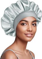 Satin Silk Bonnet for Sleeping, Soft Satin Lined Hair Bonnet for Women, Double Layer Sleep Nightcap