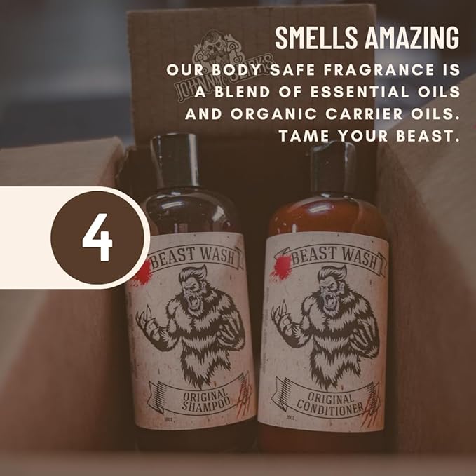 Johnny Slicks Shampoo - Supports Hair Hydration & Volume - Organic Oils & Natural Cleanse - Castor Oil, Aloe Vera, Jojoba - Original Scent - 8 oz