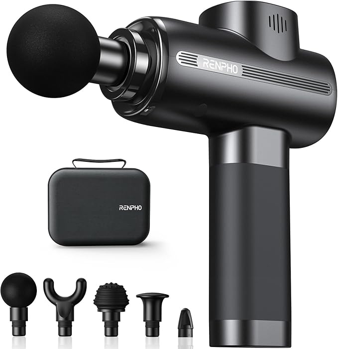 RENPHO Massage Gun Deep Tissue, Valentine's Day Gifts, Percussion Handheld Neck Massager FSA Eligible, Electric Mini Back Massagers with Carry Case for Athletes Men Women, HSA, Active