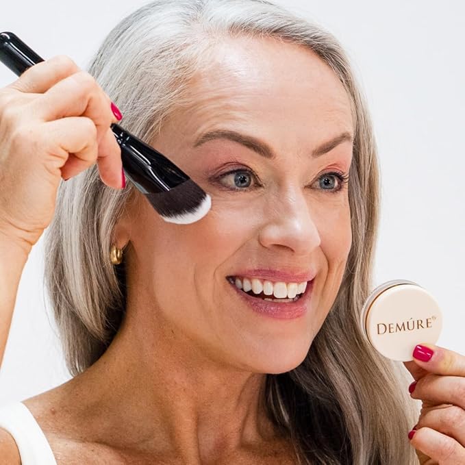 Demure Mineral Blush Makeup (Peachy), Loose Powder, Professional Quality, Cruelty Free Powder By Demure