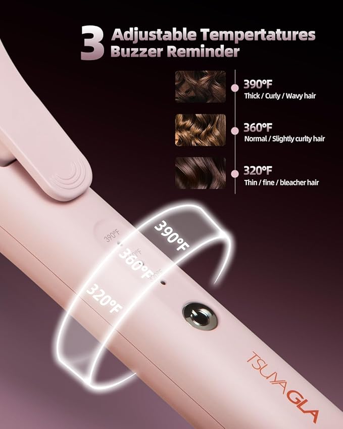 Large Hair Curling Wand, 1.6 Inch Big Barrel Curling Iron, 40 Million Ionic Ceramic Curler with 3 Temp, Auto Shut-Off, Long Barrel Curling Wand for Long Hair, Dual Voltage