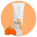 Volition Beauty Turmeric Brightening Polish with Oatmeal + Vitamin E | Physical Scrub to Exfoliate Face & Body | Removes Dead Skin, Smooths, Boosts Luminosity & Glow | Non-Stain Formula (4 fl oz)