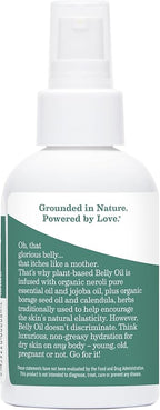 Earth Mama Belly Oil for Dry Skin | Calendula Skin Care Moisturizer Oil to Encourage Natural Elasticity and Help Prevent Stretch Marks During Pregnancy and Postpartum, 4-Fluid Ounce