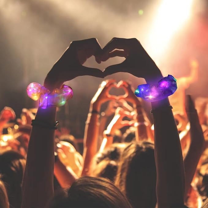 20 Pcs LED Scrunchies, Light up Hair Scrunchies, Glow in the Dark Hair Ties with 3 Light Modes, Neon Hair Accessories for Women Glow Hair Bands