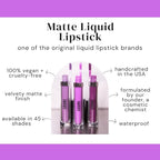 Aromi Matte Liquid Lipstick | Lilac Lip Color for Women, Pastel Purple Pink Shade, Bright Lavender, Long-lasting, Vegan (Pink Periwinkle)