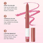 evpct Dusty Pink Lip Liner Crayon Pencils Set for Women, Pink Beige Matte Lip Stick Crayon Long Lasting, Lips Pencil Liner and Lipstick set, Lipliner Pencil, 24 Hours Lipstick Built-in Sharpener 01