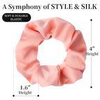 5Pcs Mulberry Silk Hair Ties,Silk Hair Scrunchies for Frizz & Breakage Prevention,No Damage,Elastic Ponytail Holders, Funny Gifts for Girlfriend Her Mon Grandma Daughter