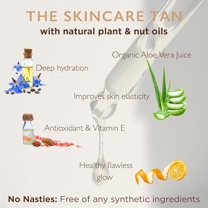 TanOrganic Self Tanning Oil Fake Tan Certified Organic Natural Vegan 100ml