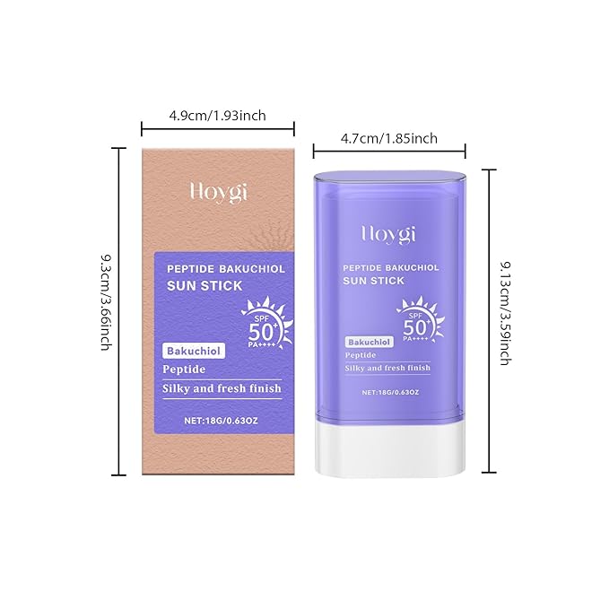 Daily Facial Sunscreen Stick SPF 50 PA++++, Smoothing Primer Effect with Peptide Complex, Broad Spectrum Protection, Hydrating, Invisible Finish for All Skin Tones, 0.63 Ounce