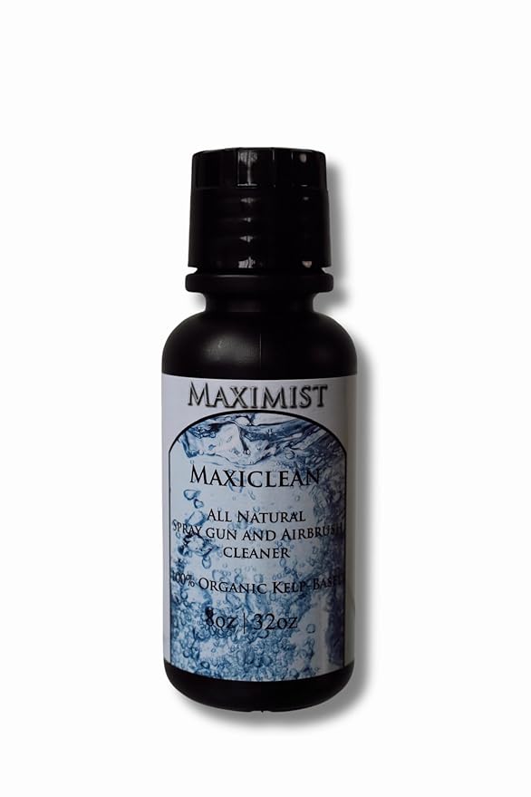 MaxiMist MaxiClean Organic, Natural Airbrush Spray Tanning Spray Gun Cleaner 8 oz - (use for spray tan equipment)