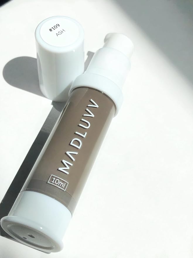 MADLUVV Professional Makeup Pigment for PMU Brow Artistry, Made in the USA, Vegan, Cruelty-free, Non-Toxic, Gel Consistency & High Retention - Ash Grey 109