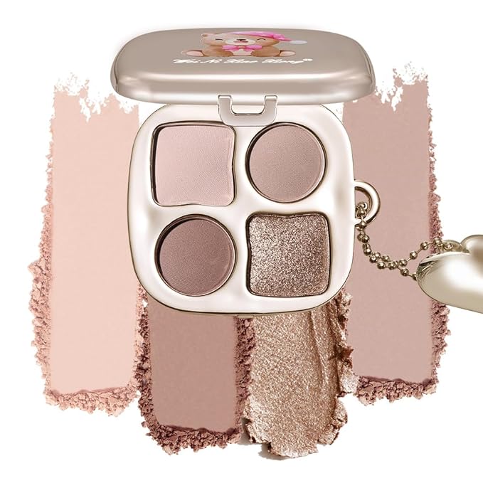 Professional Eyeshadow Palette, Nude Taupe and Brown Neutral Shades, Velvety Matte and Satin Shimmer Finishes, High Pigment Blendable Colors, Waterproof Long-Lasting Eye Palette, 01, 4 Colors