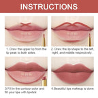 evpct 3Pcs Dusty Antique Rose Lip Liner and Lipstick Set Kit for Women Nude Beige Mauve Matte Fall Lipstick Shades Set Lip Stain Long Lasting Lipstick 24 hour Waterproof and Lip Liners Pencil Set