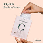 Rael Face Mask Skin Care, Collagen Face Masks - Bamboo Facial Sheet Mask, Korean Skincare, with Collagen Essence and Fruit Extracts, Nourishing and Moisturizing, All Skin Types (Collagen, 5 Sheets)