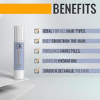 GK HAIR Global Keratin Moisturizing Shampoo and Conditioner Sets (10.1 Oz/300ml) with Leave In Cashmere Smoothing Styling Cream (1.69 Fl Oz/50ml) for Color Treated Dry Damaged Frizzy Hair