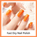 16.5ml Orange Nail Polish Large Volume Quick Drying Nail Polish, Fast Drying and Long Lasting Color Nail Art DIY Home Manicure Gift for Women
