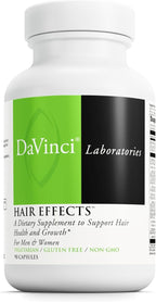 DAVINCI Labs Hair Effects - Dietary Supplement to Support Healthy Hair Growth and Skin* - with Biotin, Zinc, Copper, Saw Palmetto and Grape Seed Extract - Gluten-Free - 90 Vegetarian Capsules