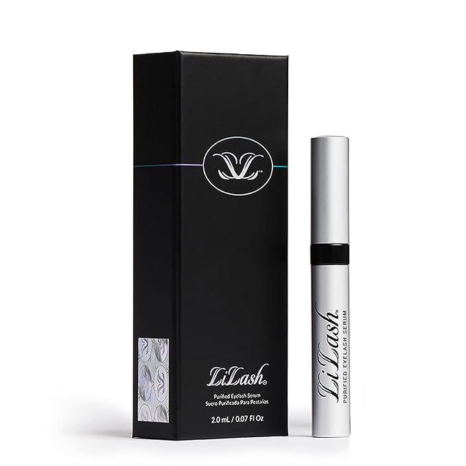 LiLash Purified Eyelash Serum to Grow Longer & Fuller-Looking Lashes - Eyelash Growth Enhancer, Safe for Use with Contacts, Lash Extensions, Sensitive Eyes - Vegan & Cruelty-free (2mL, 90-Day Supply)