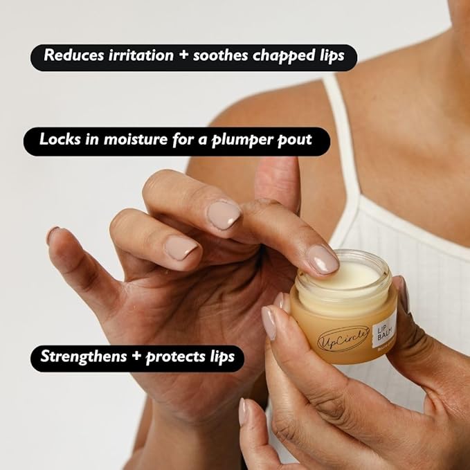 UpCircle Lip Balm with Hemp Seed Oil + Shea Butter 15ml – Hydrating + Plumping – Rosehip + Grapefruit Oil To Soothe Dry Lips - Natural, Vegan + Cruelty-Free