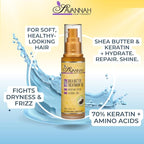 Savannah Hair Therapy Hair Oil with Shea Butter for Frizzy, Dry & Damaged Hair, Hydrating Keratin Treatment Oil, 1.69oz/50ml