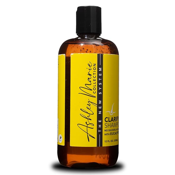 The Hair Diagram - Ashley Marie Clarifying Shampoo - Nourishing Natural Cleansing Formula For Hair & Scalp - Eucalyptus Oil Shampoo - Refreshing Aroma - Color Safe - Paraben & Sulfate Free - 12oz