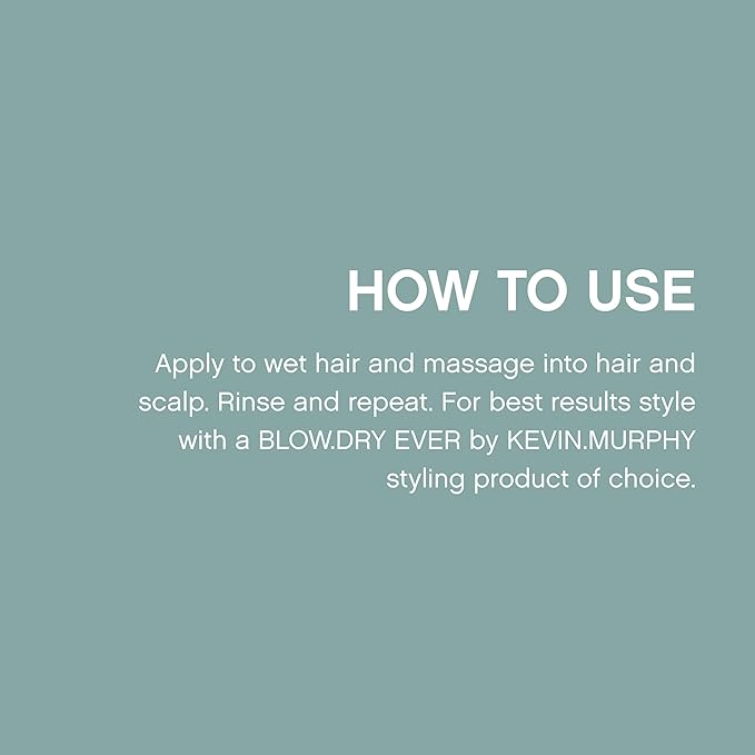 KEVIN.MURPHY BLOW.DRY WASH - Nourishing, Repairing Hair Care - Safe for Everyday Use - Deep Nourish Hair Shampoo - Offers Heat Protection - 1L /33.8 fl oz