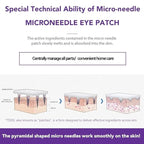 2 Pack Dissolving Microdart Eye Patches with Hyaluronic Acid & Peptides - Target Fine Lines & Wrinkles, Hydrate & Rejuvenate Skin, 2 Pair