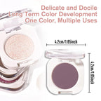 Dark Plum Taupe Single Matte Eyeshadow Makeup, Neutral Powde Eye Shadow for Older Women, Dark Violet Matte Singles Eyeshadow Palette Pigmented Waterproof, Girls Christmas Vegan Eyeshadows Gifts