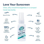 KINeSYS Fragrance Free Clear Spray Sunscreen For Sensitive Skin, SPF 50, Hypoallergenic, Broad Spectrum UVA-UVB Protection For Face & Body; PABA And Oxybenzone FREE, 170+ Sprays, 1 Fl. Oz (Pack Of 2)