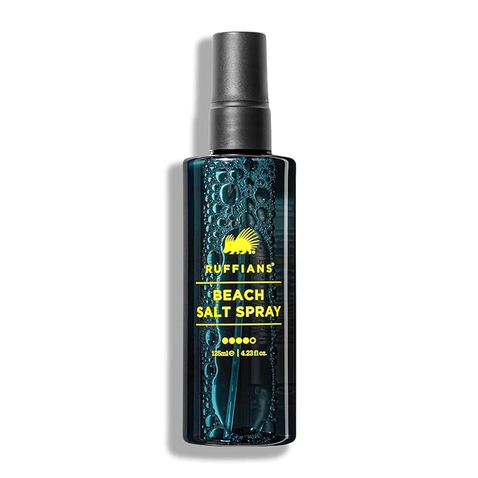 Ruffians Beach Salt Spray, Sea Salt Spray for Hair Men and Women, Texturising Volume Mist for Hydrated, Texture for Fine Hair, Natural Finish, 125ml