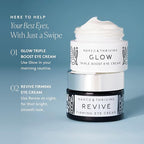 Naked & Thriving The Radiant Eye Set | Glow Triple Boost Eye Cream (15 mL) + Revive Firming Eye Cream (15 mL) with Peptides, Hyaluronic Acid, Bakuchiol, and Shea Butter (Set of 2)