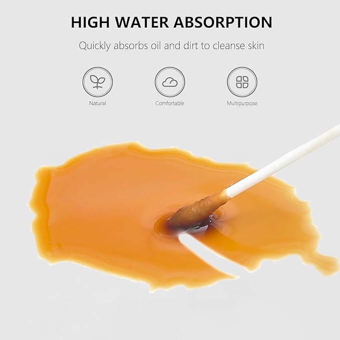 2500pcs Tiny Cotton Buds, with Round & Spiral, Suitable for Baby Ear Nose Clean,Cosmetics,Personal Hygiene