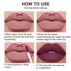 evpct 2Pcs Light Plum Purple Matte Liquid Lipstick Lip Gloss Stain and Retractable Lip Liner Makeup Set for Women Long Lasting Waterproof 24 Hours Lipstick labial mate larga duracion 24 45#