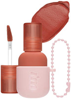 I'M MEME Color Key Ring Velvet Lip Tint - 02 Quiet Coral | Long Lasting Lip Stain, Matte Finish, Smooth Texture, Kbeauty, Cute Korean Makeup, Compact, Portable Keychain, Travel-Friendly, Gift, 2.8g