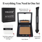 VOLLUCK Root Touch up Powder, Long-lasting Gray Hair Cover up Powder for All Hair Types, Waterproof for Women and Men (Dark-Blonde, 0.42 0unce)