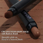 Neutral Eyeshadow Stick Makeup 6PCS Set, Dark Grey Shimmer Matte Cream Eye Shadow for Smoky Eye Brightener Pencil Crayon - A3 Smoky Rose Taupe