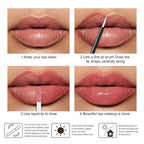 Kaely Longwear No-Budge Lipstick for Women, Highly Pigmented Liquid Lip Color Makeup, Non-Transfer Lip Gloss Stain Waterproof Smudge Proof 24 Hour, Instant Shine, Vegan & Cruelty-Free, 11 PEACHY