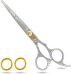 Hair Cutting Scissors -Sharp Razor Edge Blade Hair Shears Series - 6.5" With Fine Adjustment – Stainless Steel Hair Scissors Professional For Men, Women & Babies (Sand)