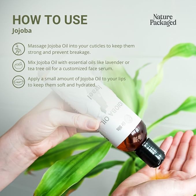 Jojoba Oil - Direct from EIR Oils' Farm in Israel - 100% Pure Carrier Oil for Hair, Face, and Skin - Hand-Picked, Cold-Pressed Carrier Oil (1 Gallon)