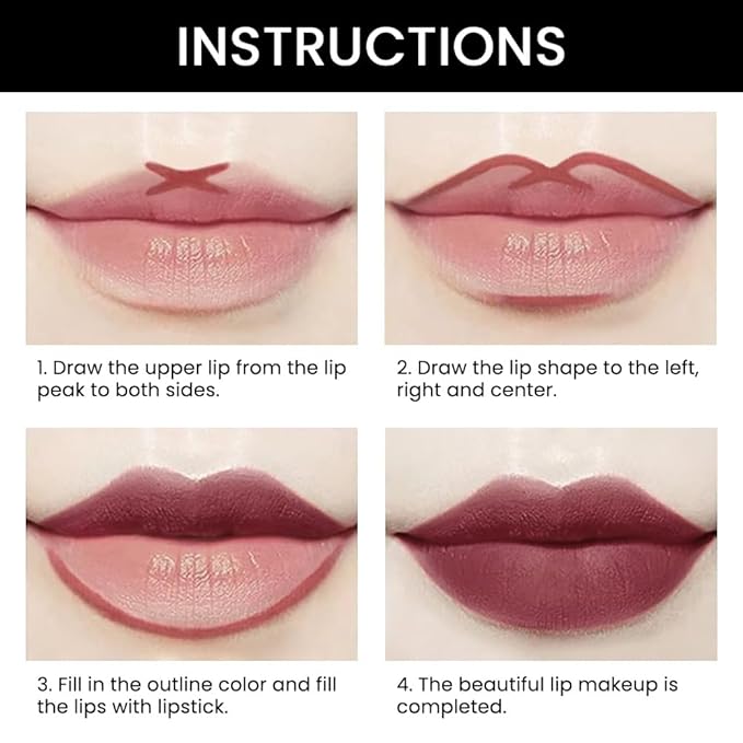 evpct 1Pcs Chocolate Matte Lip Liner and Lipstick for Women, Rose Magic Lipstick Lip Stain 24 Hours Original Lip Liner Makeup Stain Long Lasting Waterproof Smudge Proof labial Lip Pencil 35#