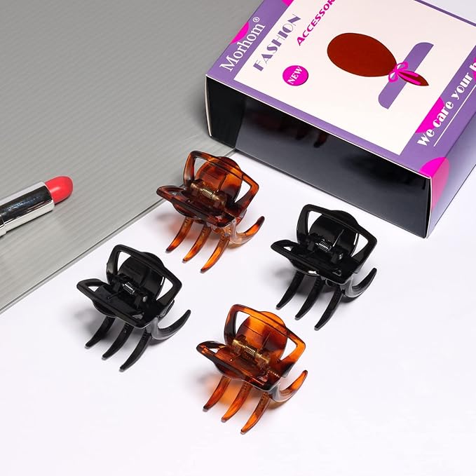 4 Pieces Hair Claw Clips,Morhom Big Size Hair Claws 2.0 Inch Hair Jaw Clip for Women Girls Thick or Medium Hair